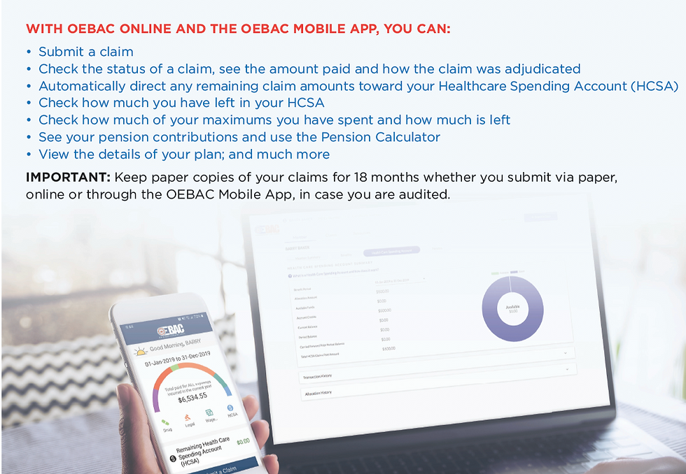 Infographic: OEBAC Online and the OEBAC Mobile App