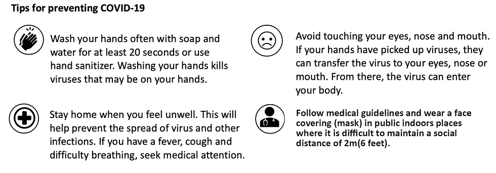 Infographic: Tips for preventing COVID-19